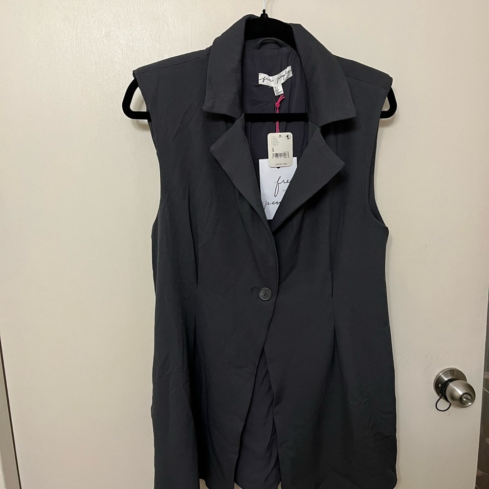 Free People Sleeveless Blazer with shorts set